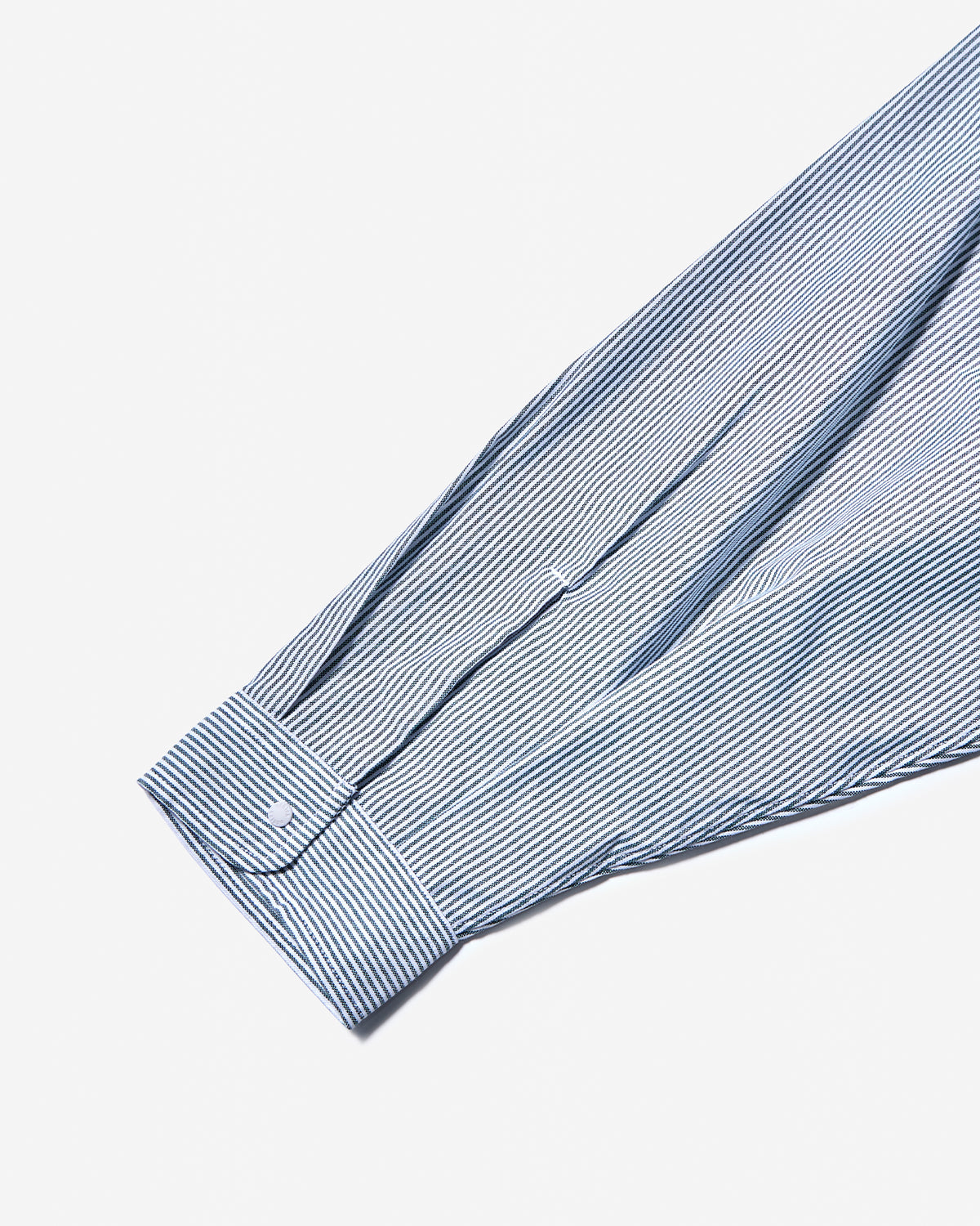 Mens Oxford Button-Down Shirt - White × Green Stripe