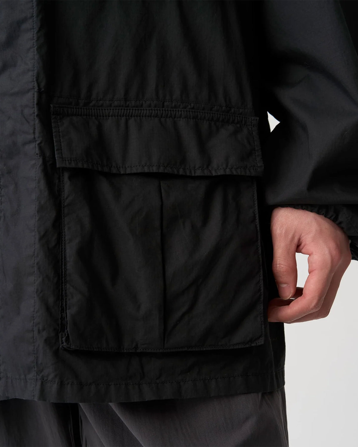 Mens Ripstop BDU Shirt Jacket - Black