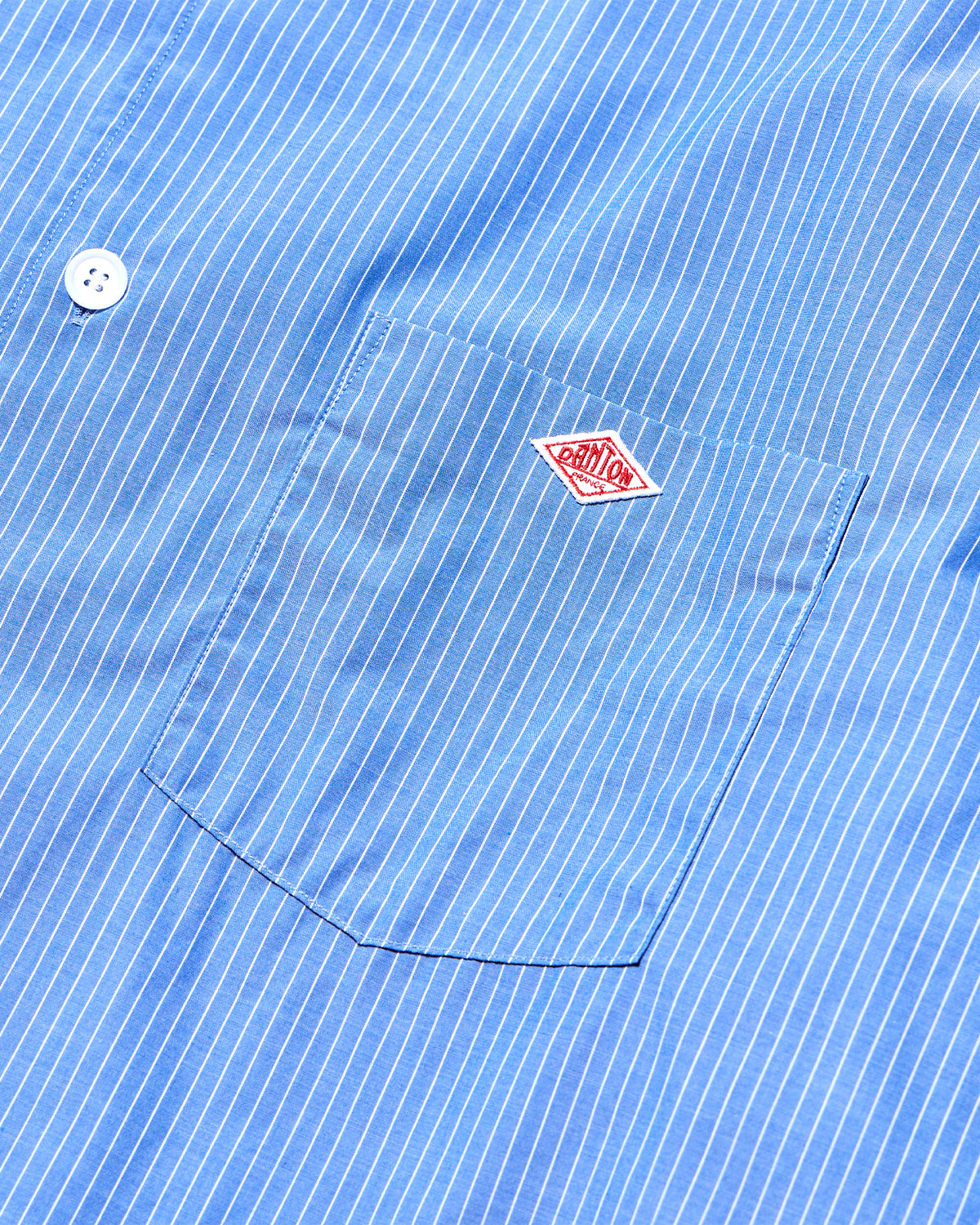 Mens T/C Poplin Work Shirt - Blue×White Stripe