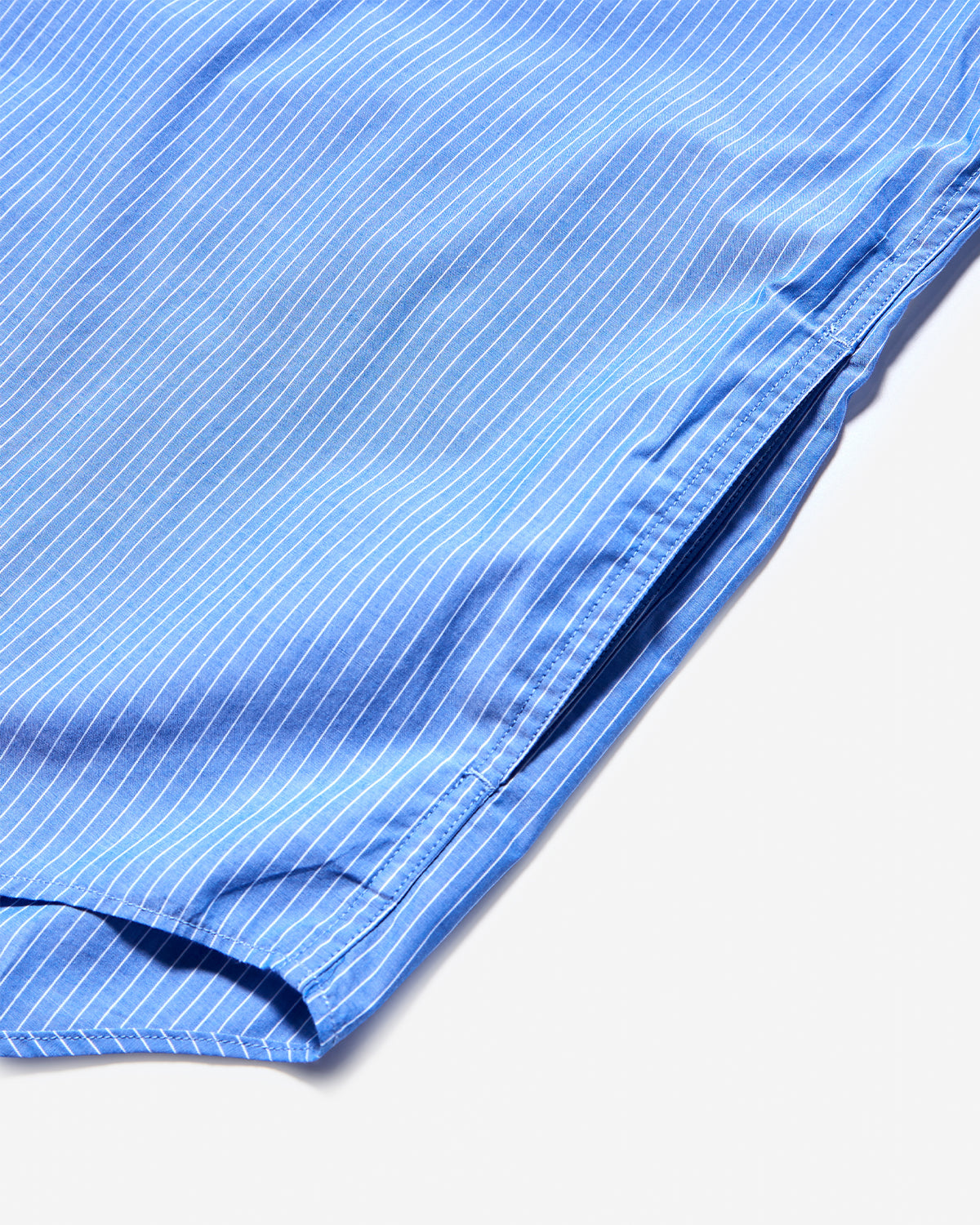 Mens T/C Poplin Work Shirt - Blue×White Stripe