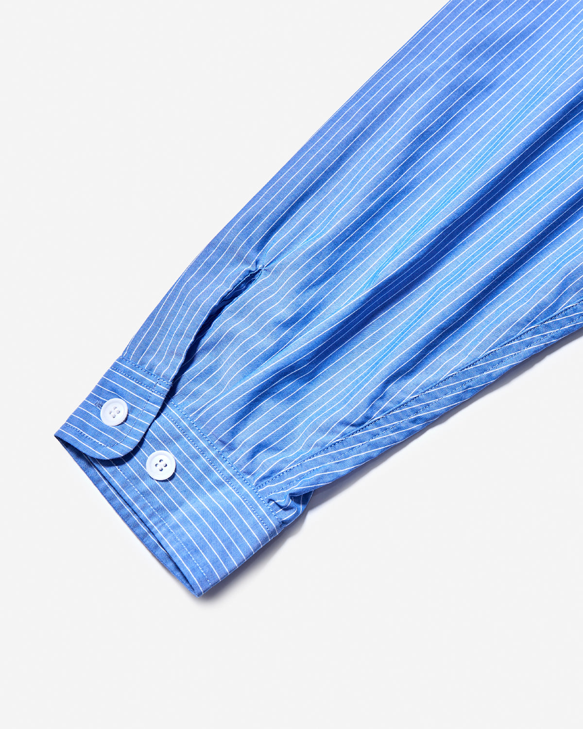 Mens T/C Poplin Work Shirt - Blue×White Stripe