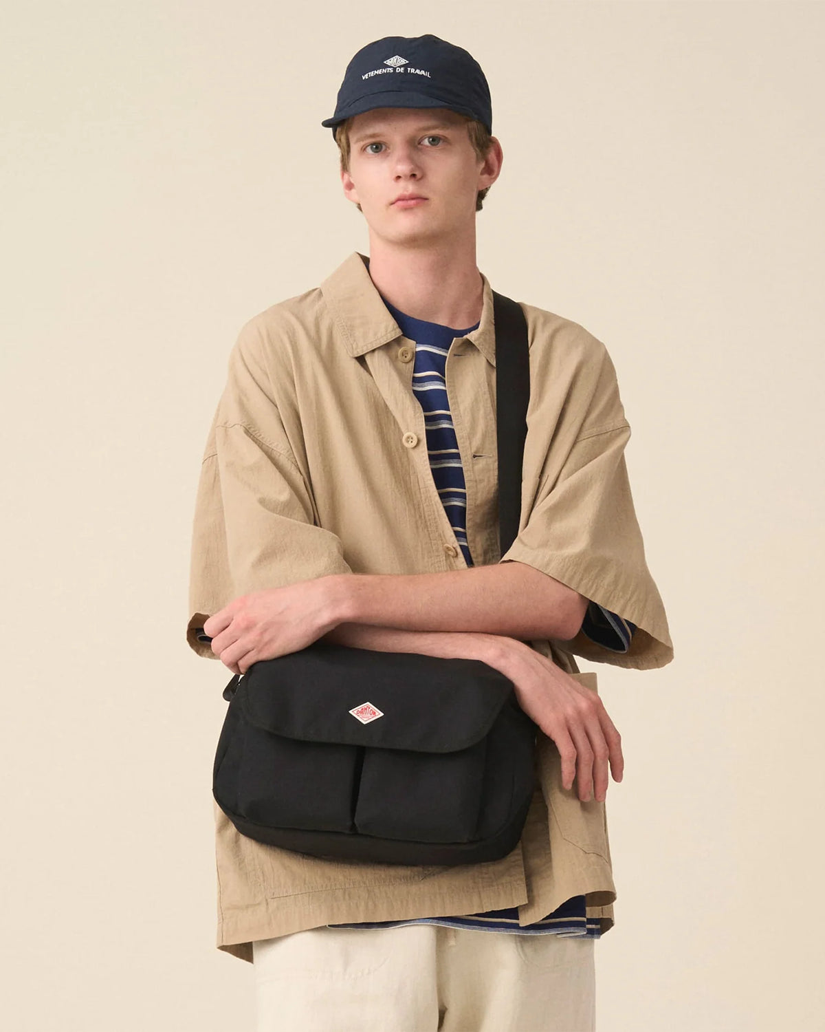 Oberkampf Canvas Shoulder Bag - Black