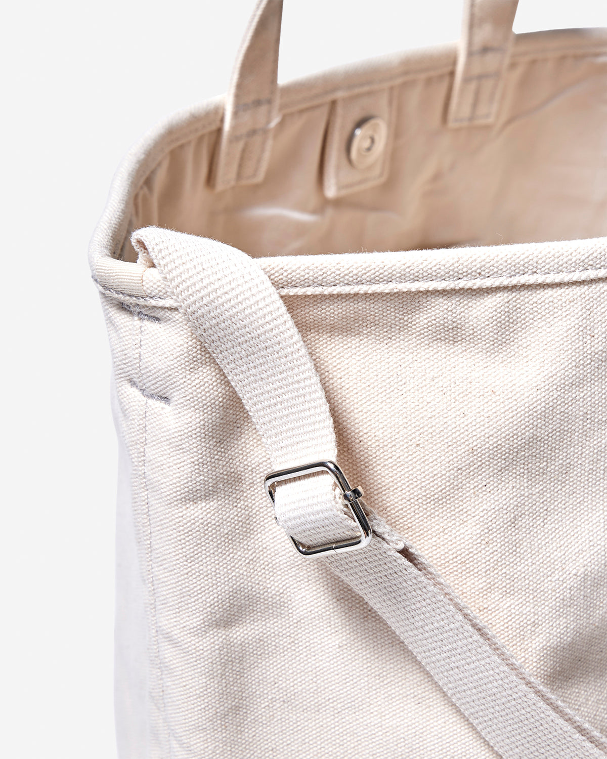 Orsay Grande Cotton Canvas Shoulder Bag - Ecru