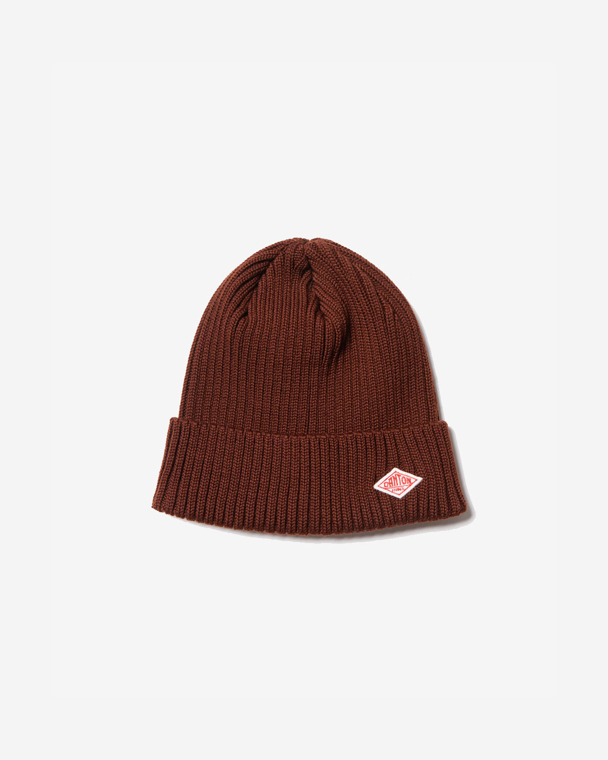 Wool Rib Knit Cap - Brown