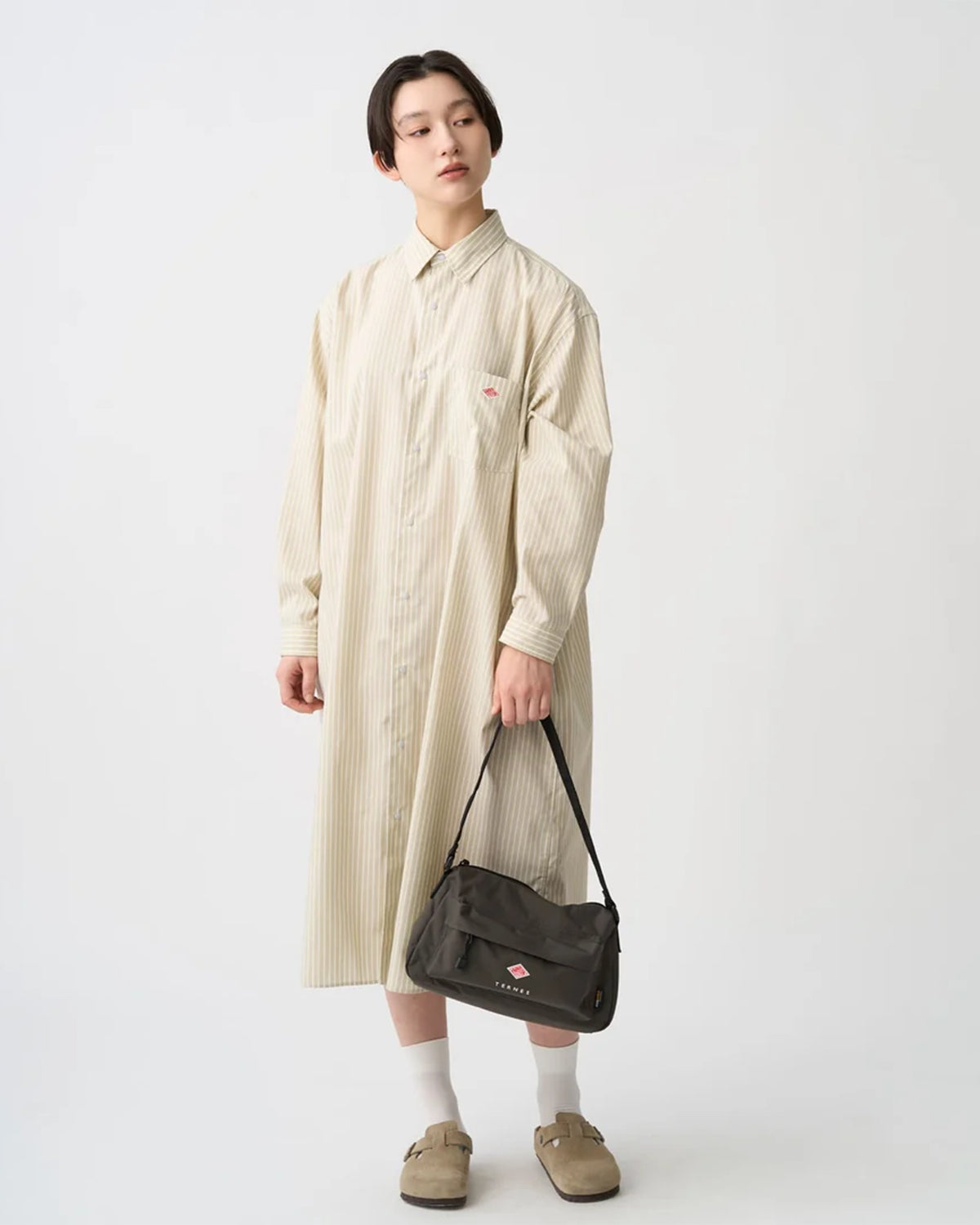 Ternes - Cordura Canvas Hand Bag - Dk.Grey (White)