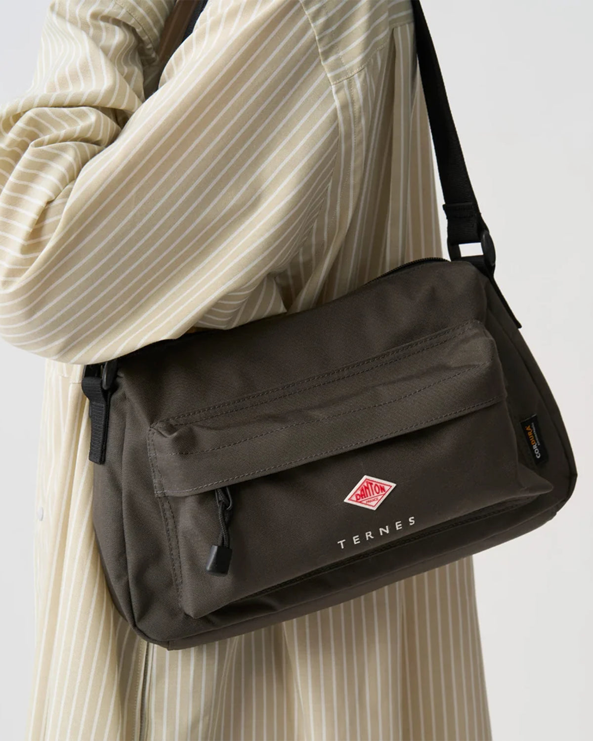 Ternes - Cordura Canvas Hand Bag - Dk.Grey (White)