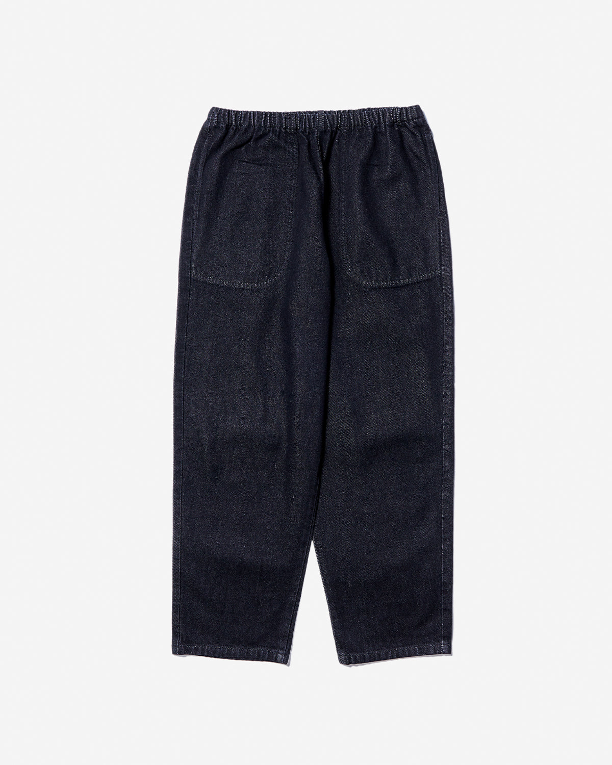 Womens Black Denim Easy Pants - Black Denim