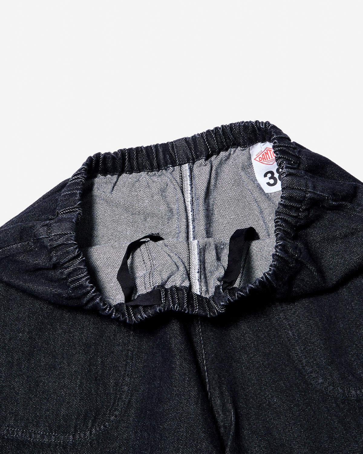 Womens Black Denim Easy Pants - Black Denim