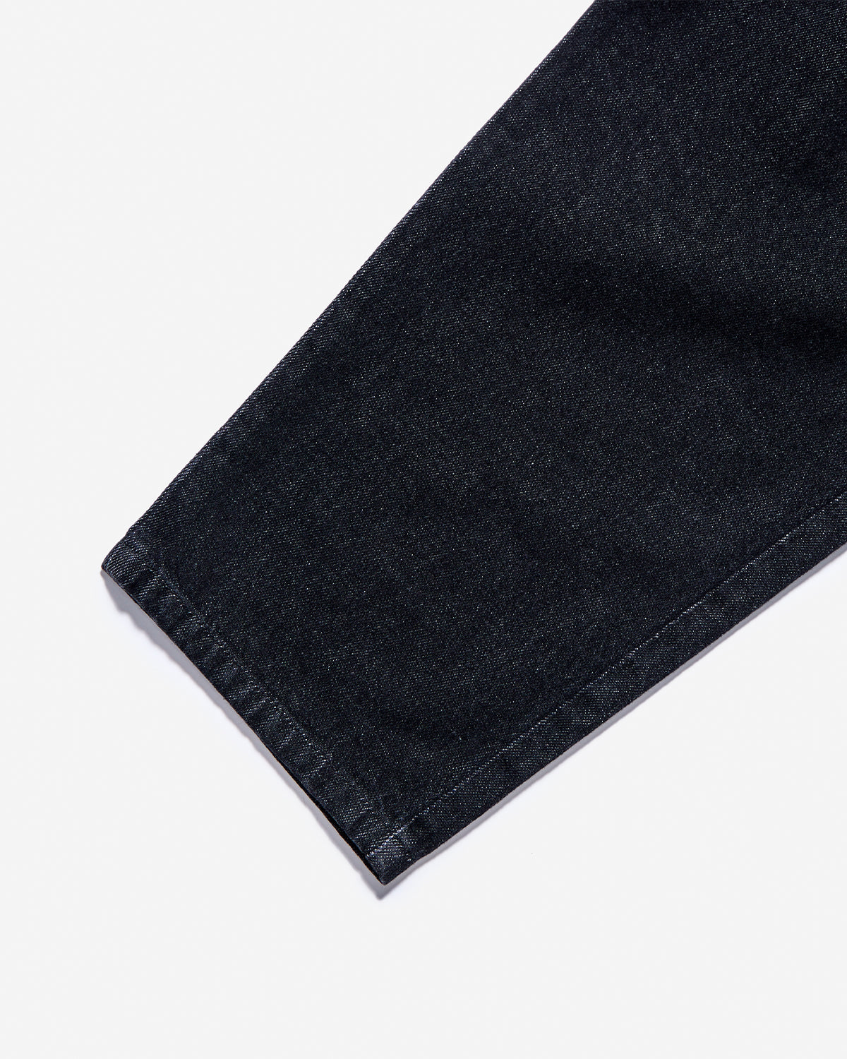 Womens Black Denim Easy Pants - Black Denim