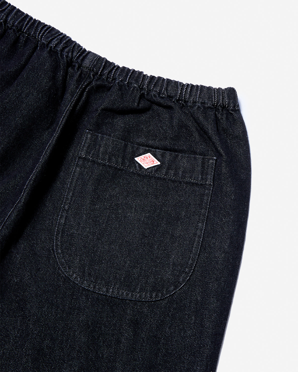 Womens Black Denim Easy Pants - Black Denim
