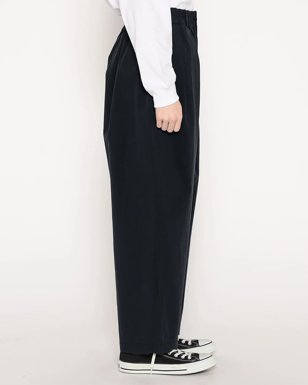Womens C/N Twill Double Pleated Easy Pants - Navy