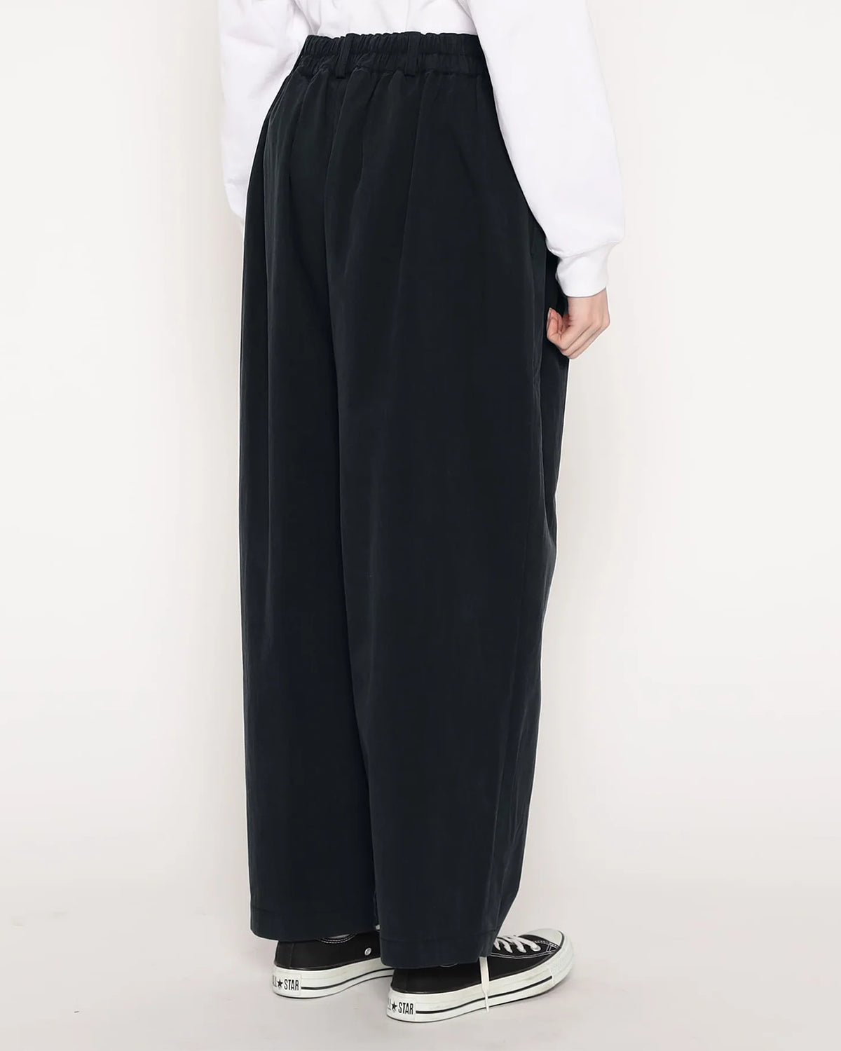 Womens C/N Twill Double Pleated Easy Pants - Navy