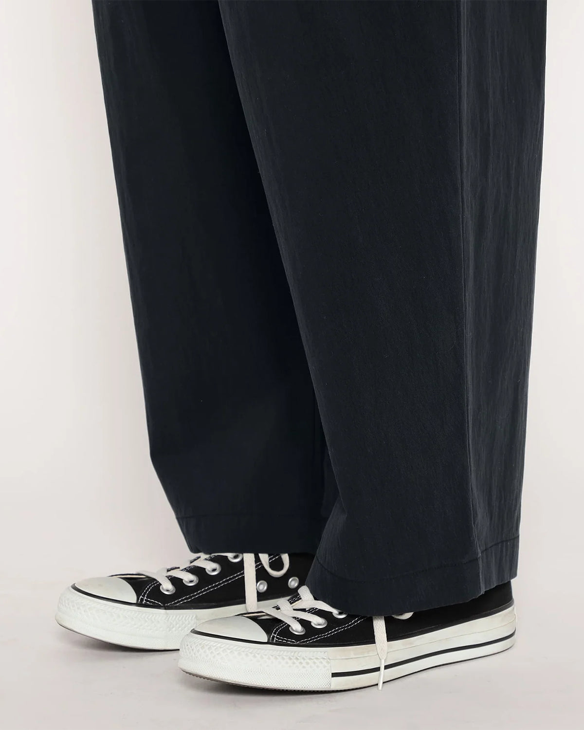 Womens C/N Twill Double Pleated Easy Pants - Navy