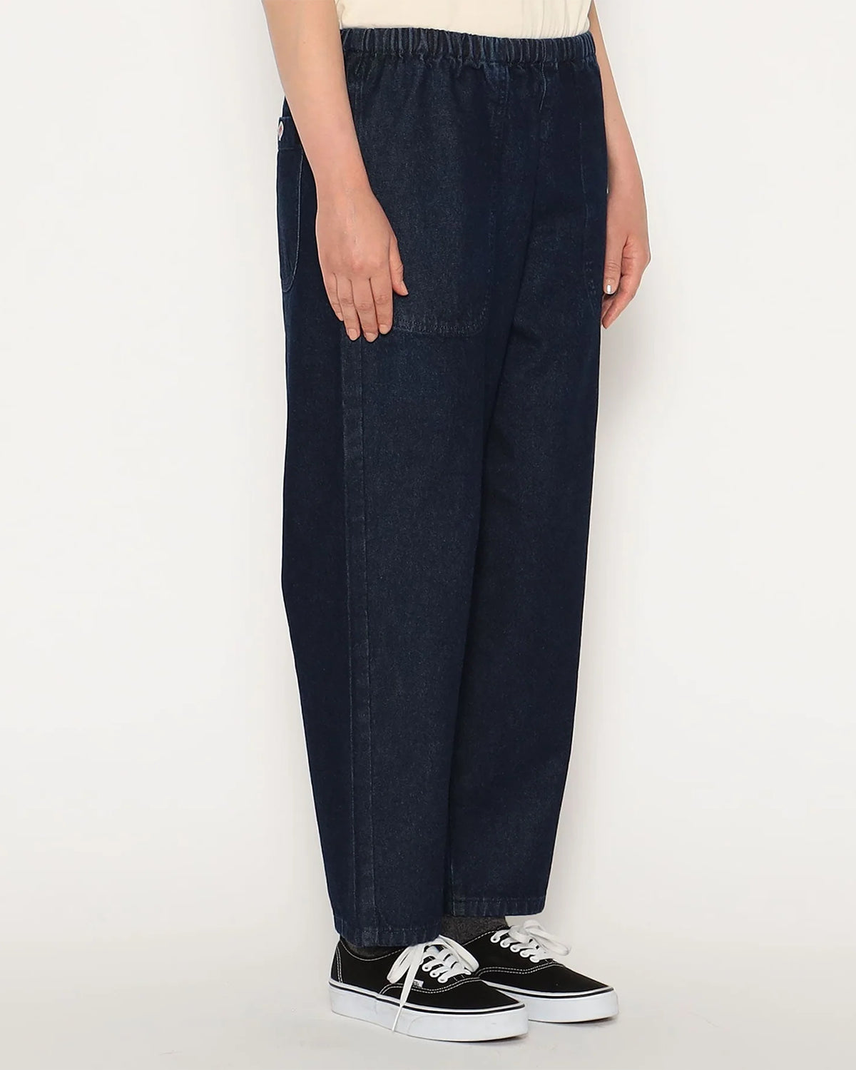 Womens Denim Easy Pants - Indigo