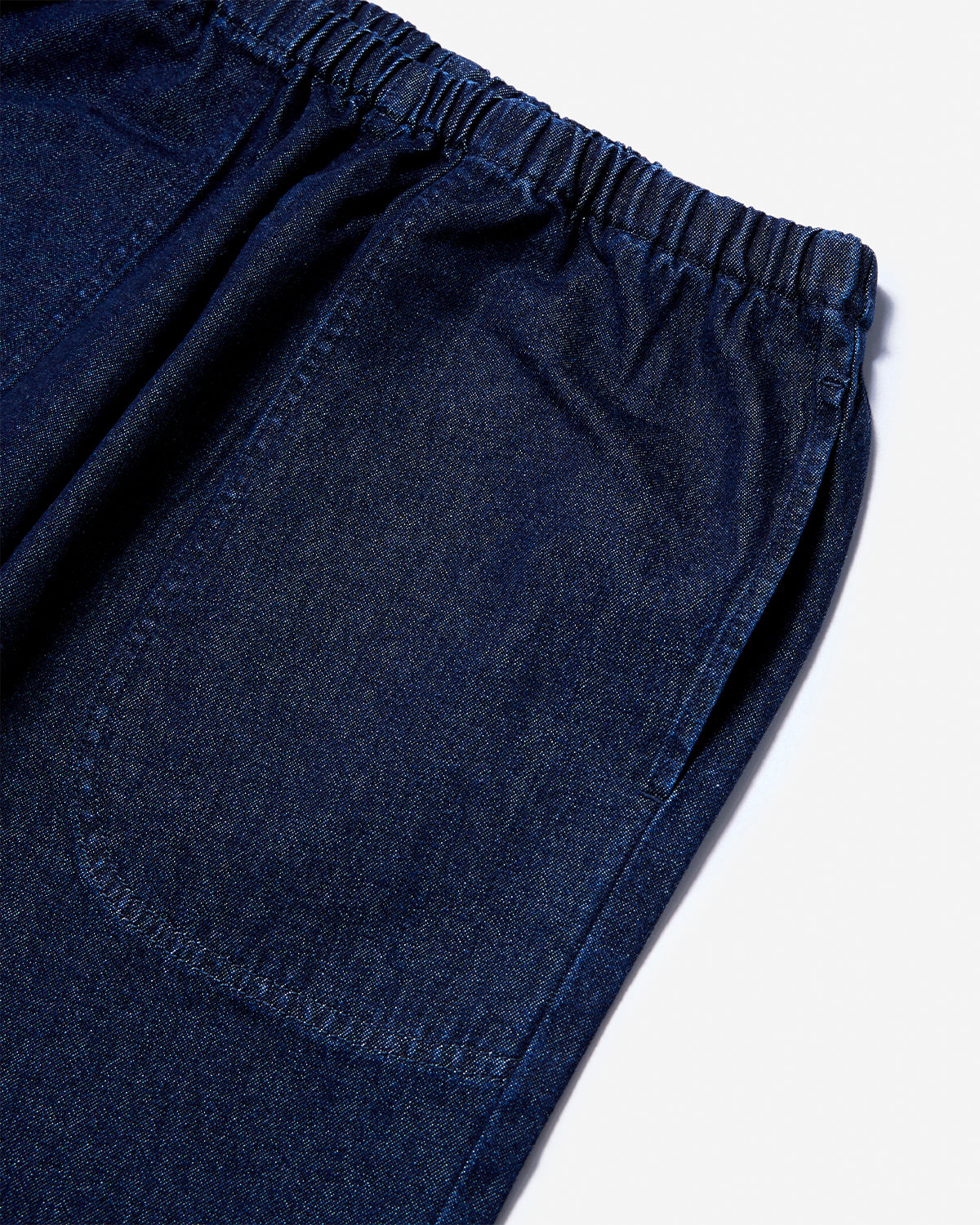 Womens Denim Easy Pants - Indigo
