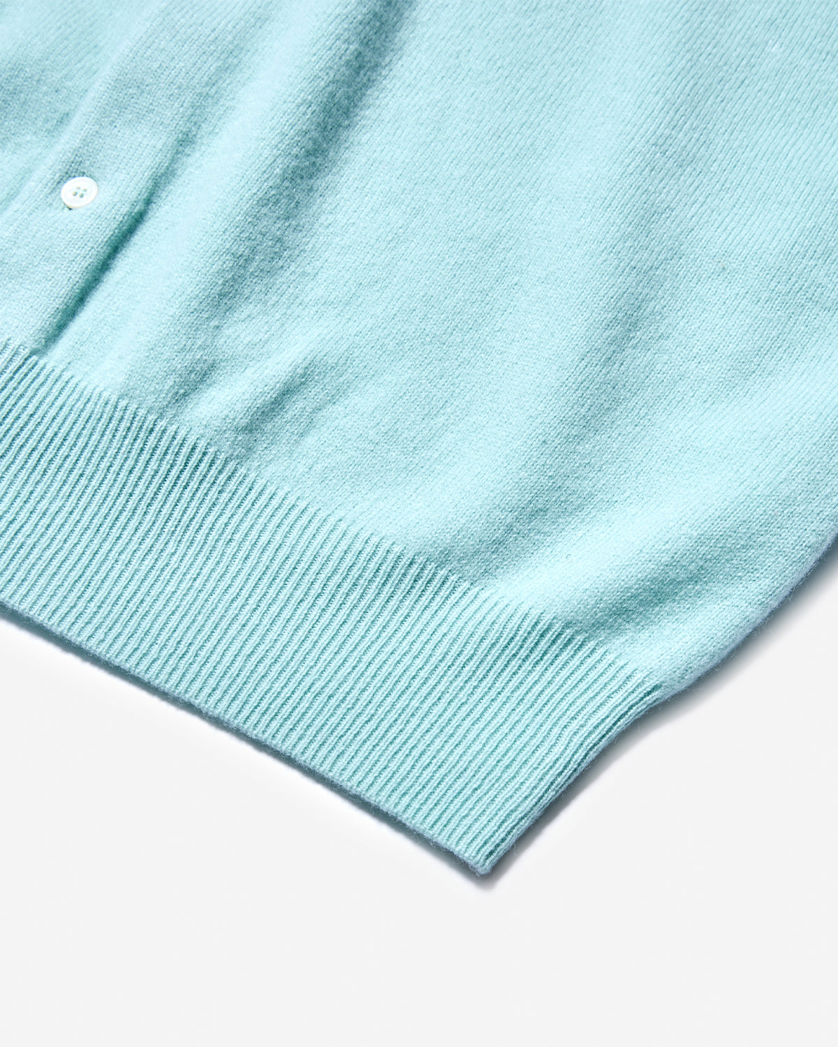 Womens Lambswool Crew Neck Cardigan - Mint