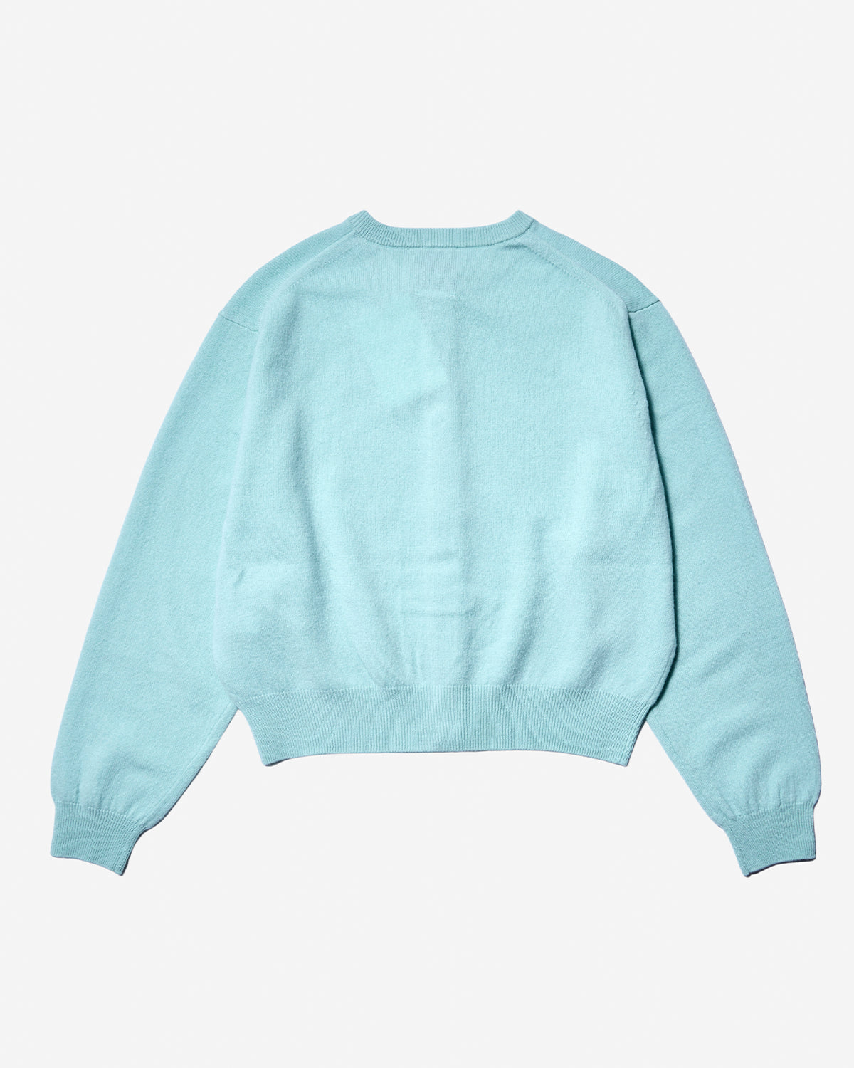 Womens Lambswool Crew Neck Cardigan - Mint