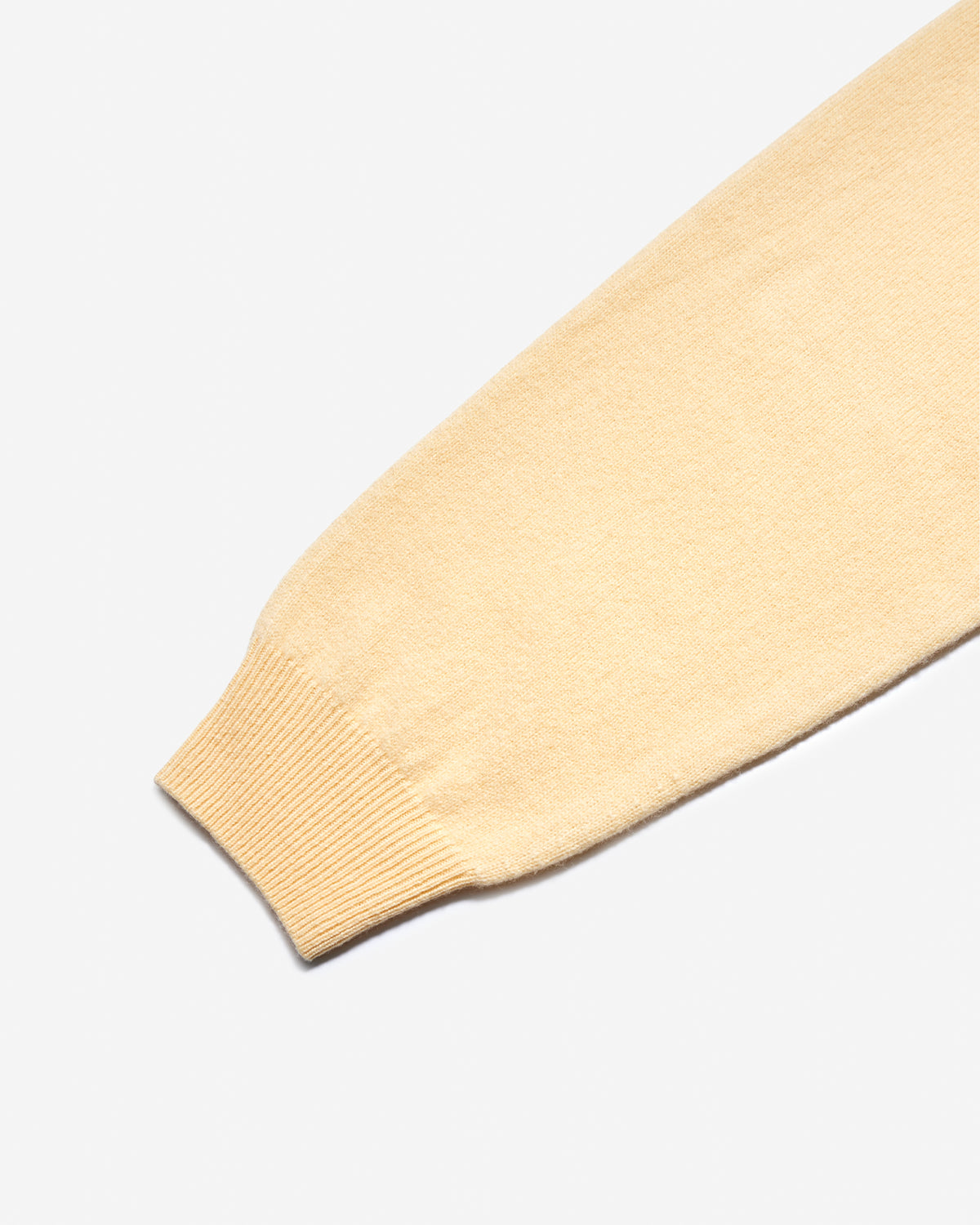 Womens Lambswool Crew Neck Cardigan - Pale Yellow