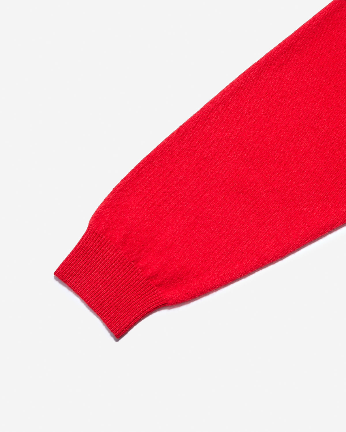 Womens Lambswool Crew Neck Cardigan - Red
