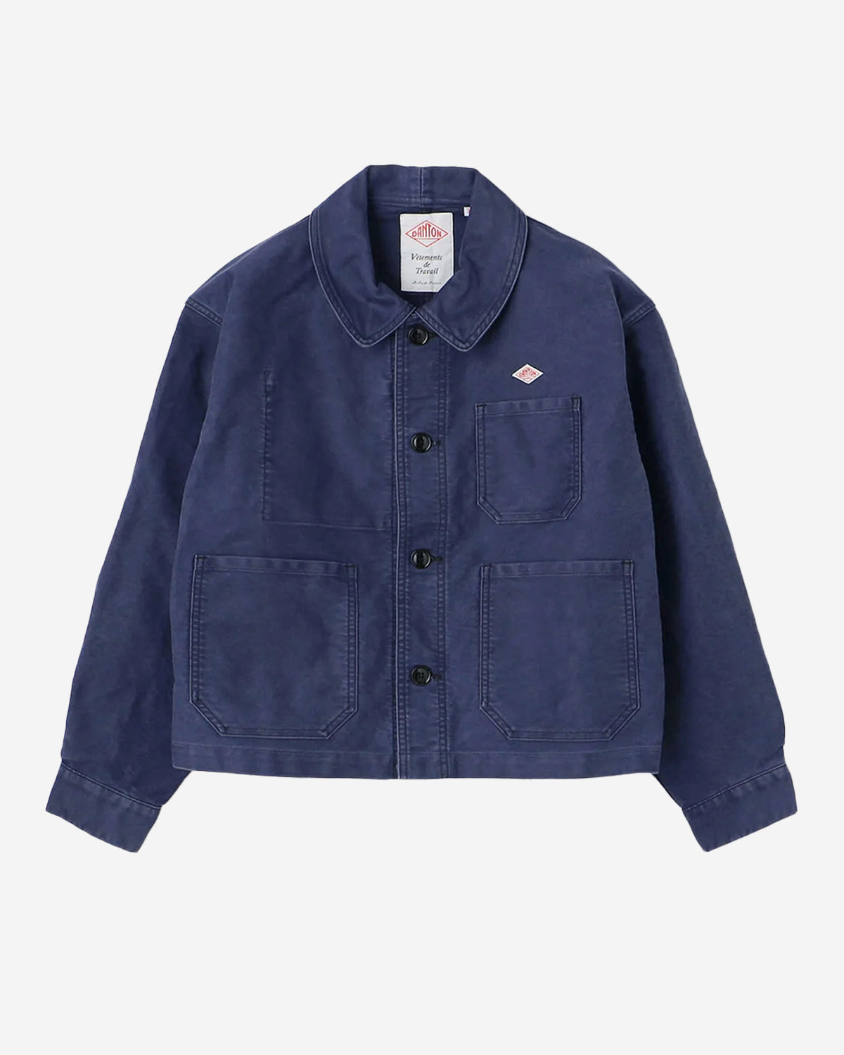 Womens Moleskin Wide Coverall Jacket - Navy