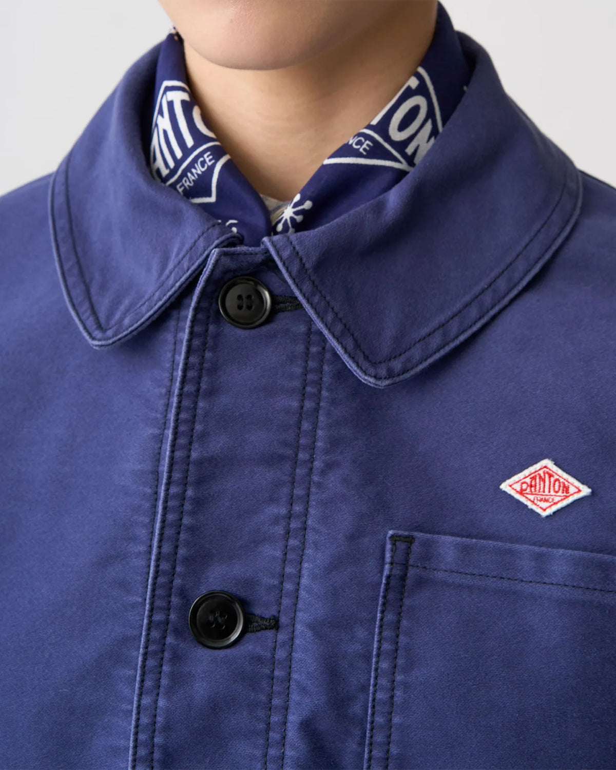 Womens Moleskin Wide Coverall Jacket - Navy