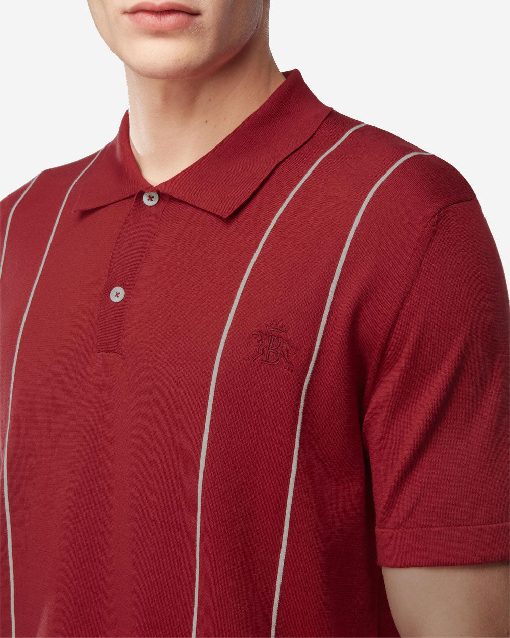 Classic Polo Knit - Ruby Wine