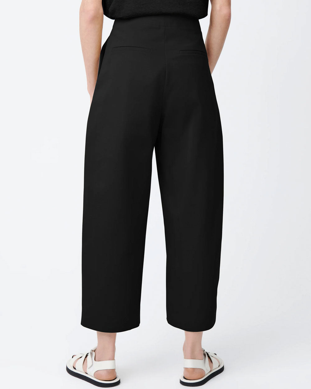 Dordoni - Pants - Deep Pleat Volume Ankle Crop - Black