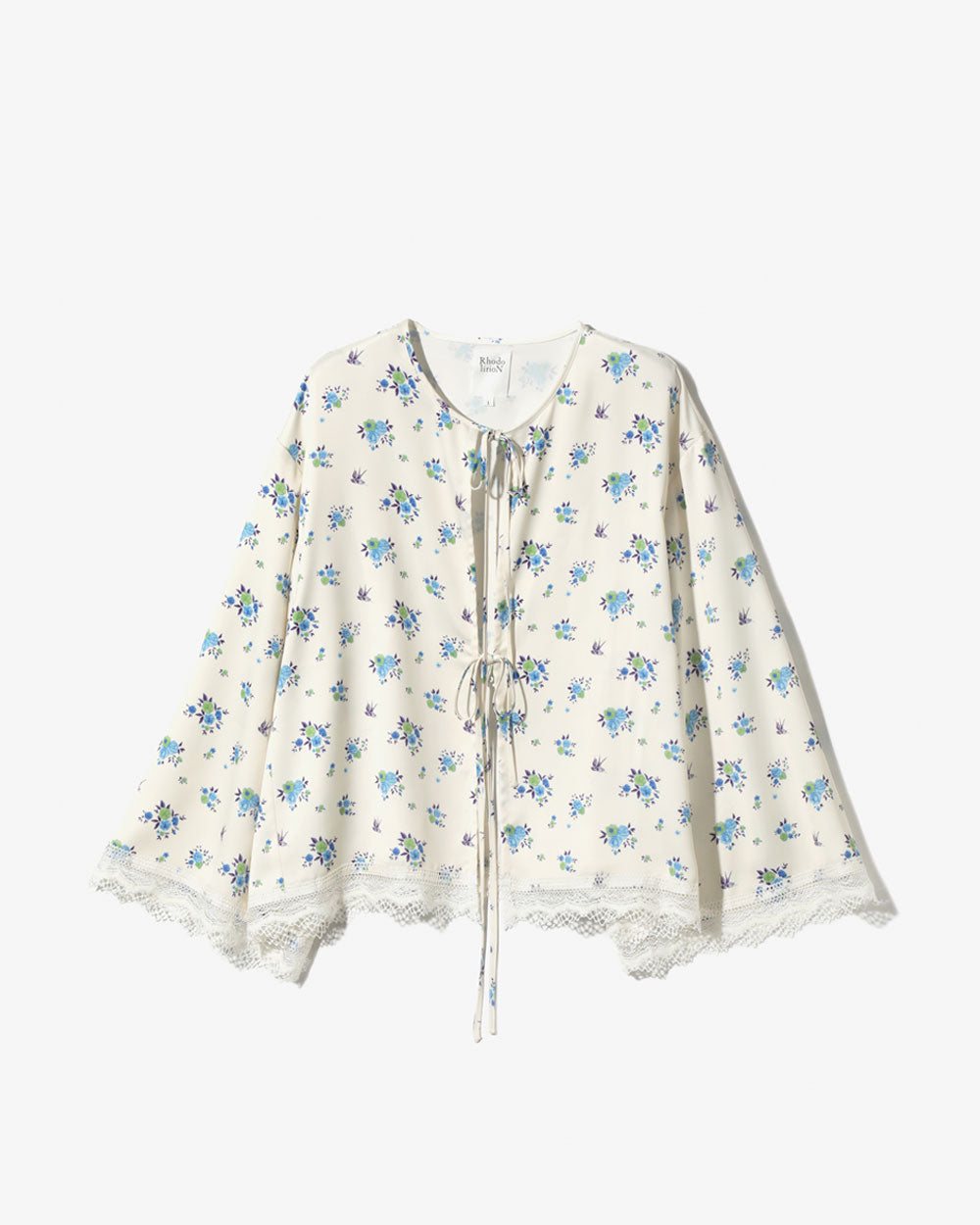 Dressing Gown - Original Floral Pattern -Natural