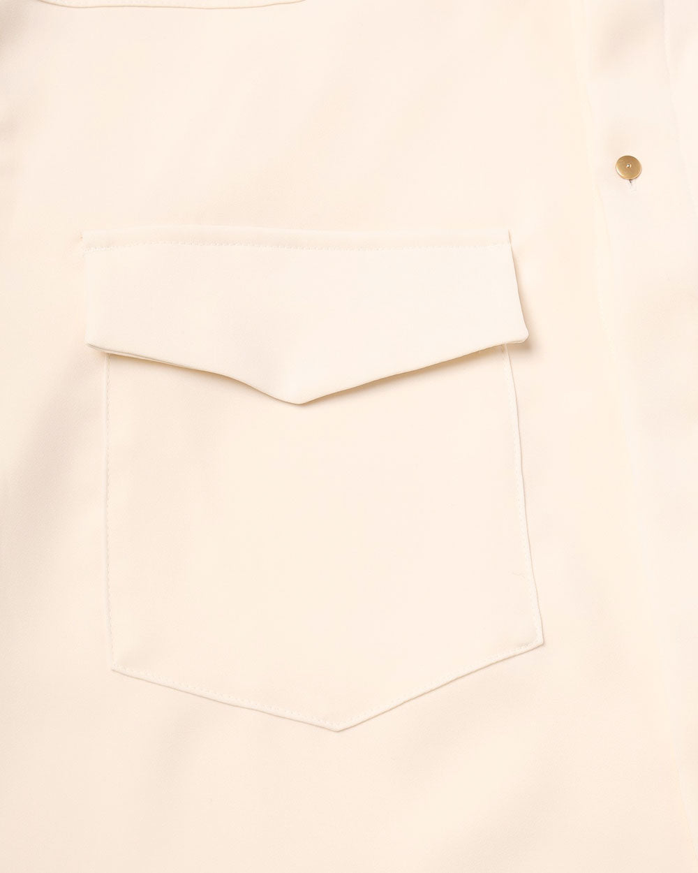 Dry Double Satin Pocket Shirt - Ecru