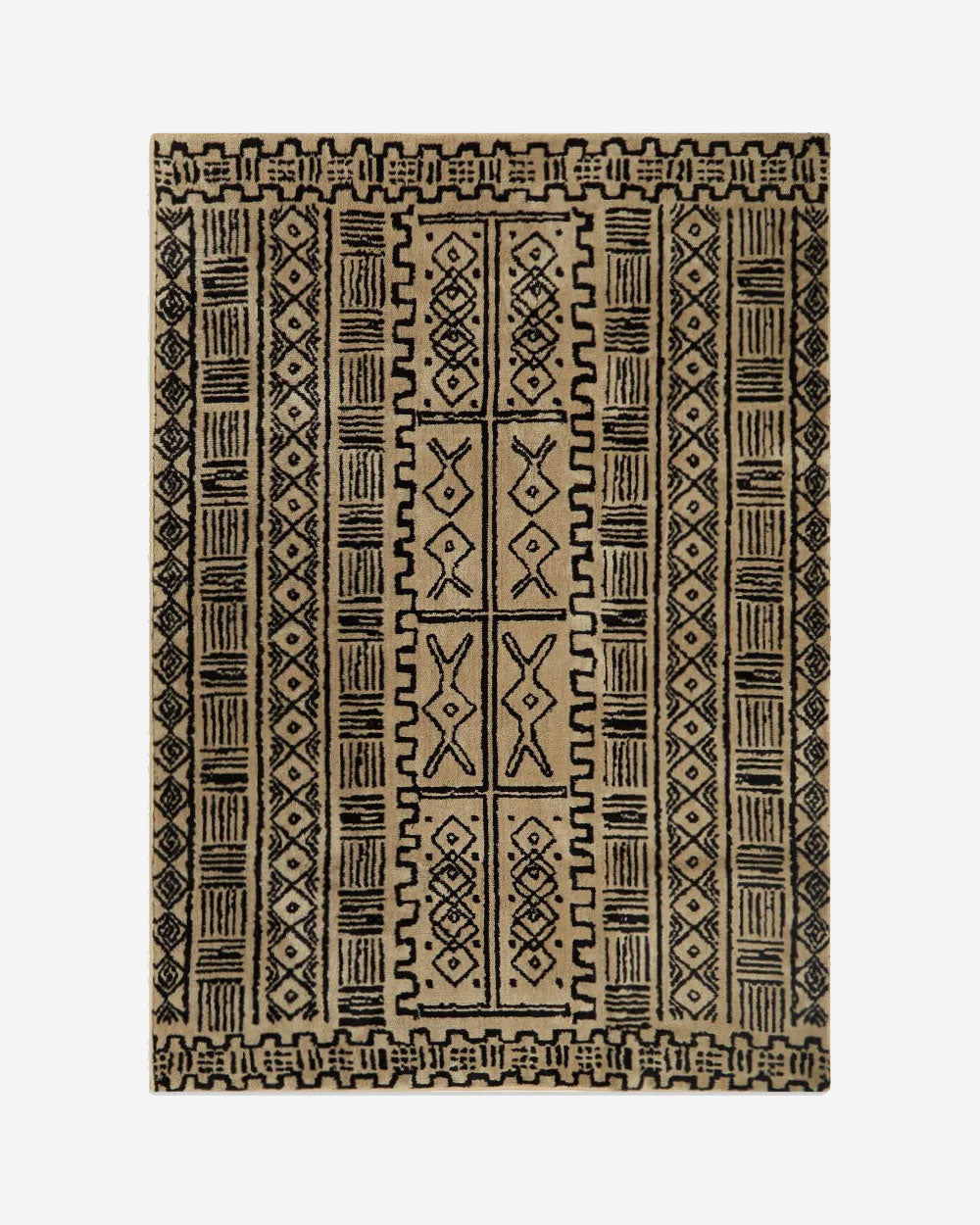 Knitted Rug - Bogolan Beige