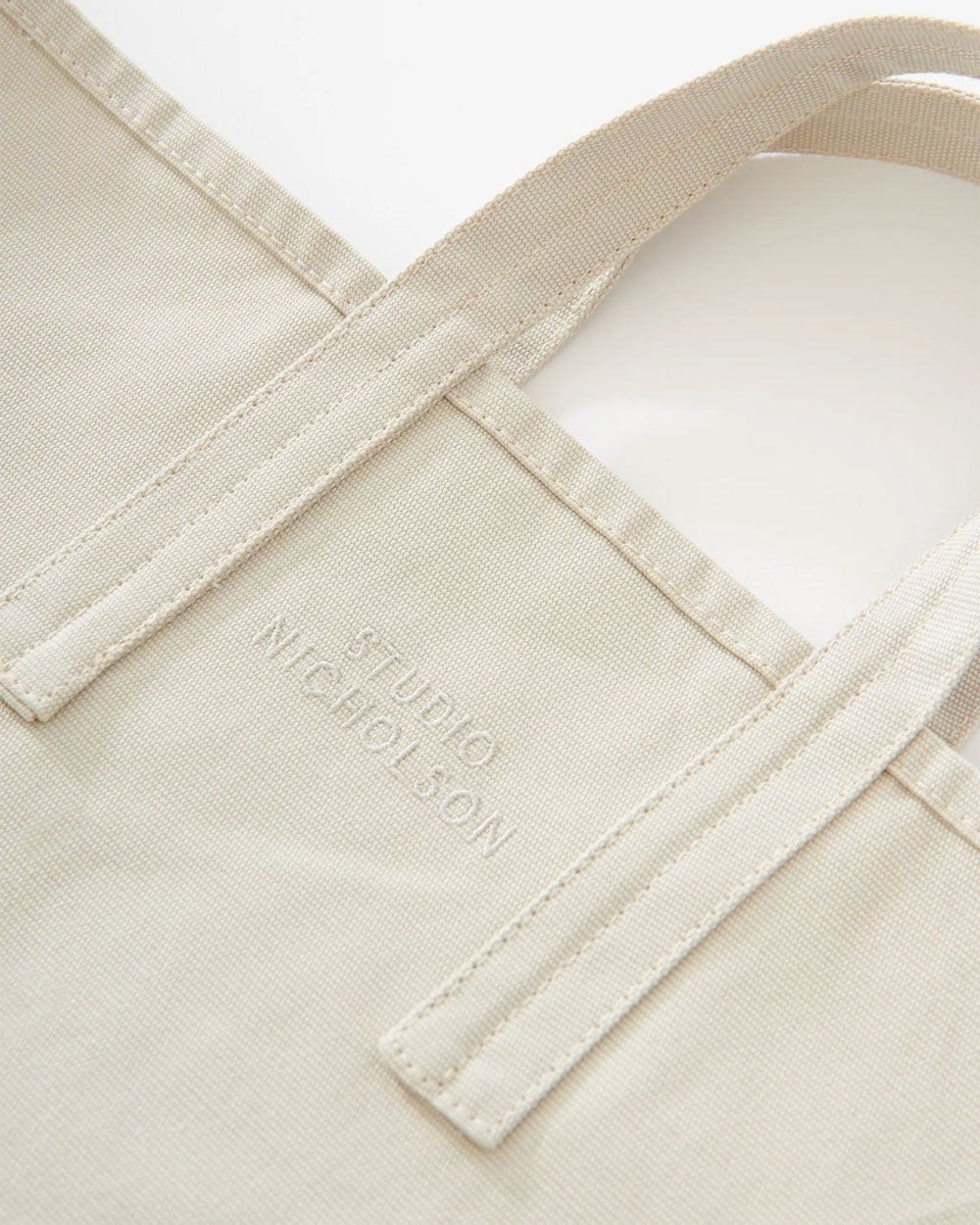 Embroidered Logo Small Tote Bag - Dove