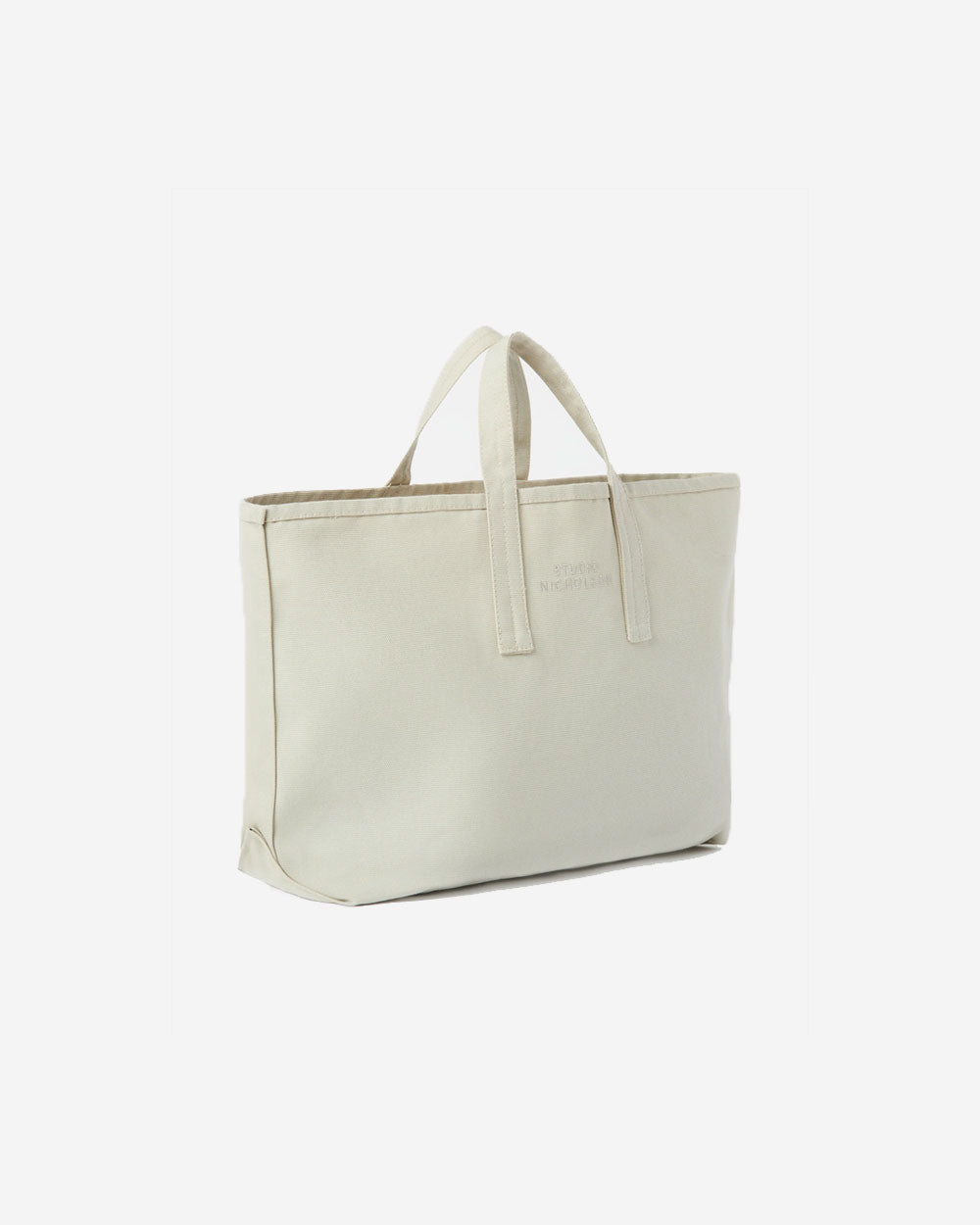 Embroidered Logo Standard Tote Bag - Dove