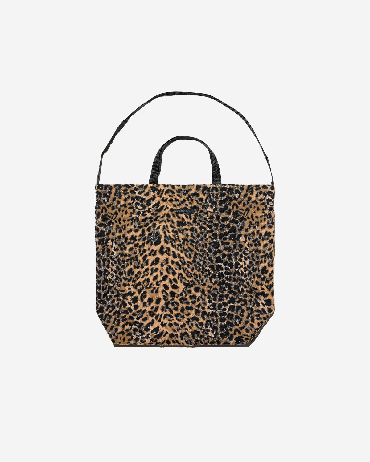 Carry All Tote - Brown Wool Poly Leopard Jacquard