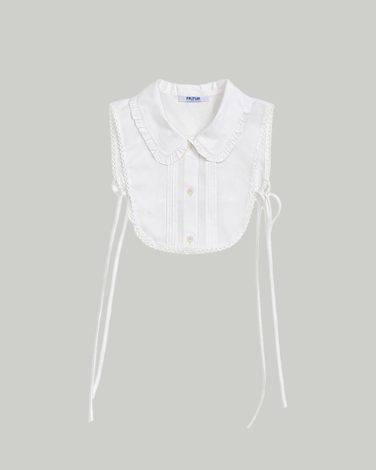 Collar Neck Cape - White