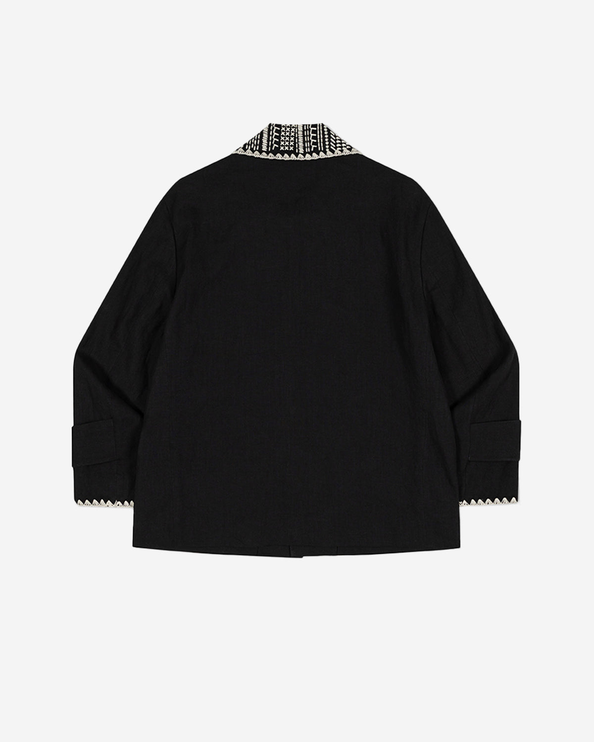Embroidery Collar Jacket - Black