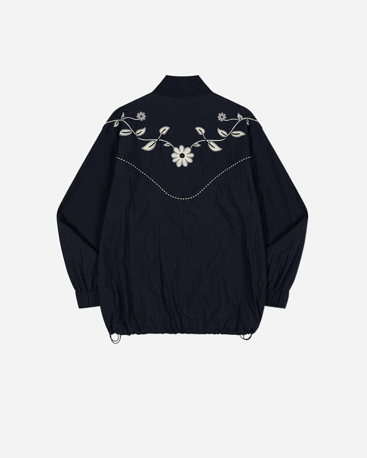 Embroidery Western Windbreaker - Navy