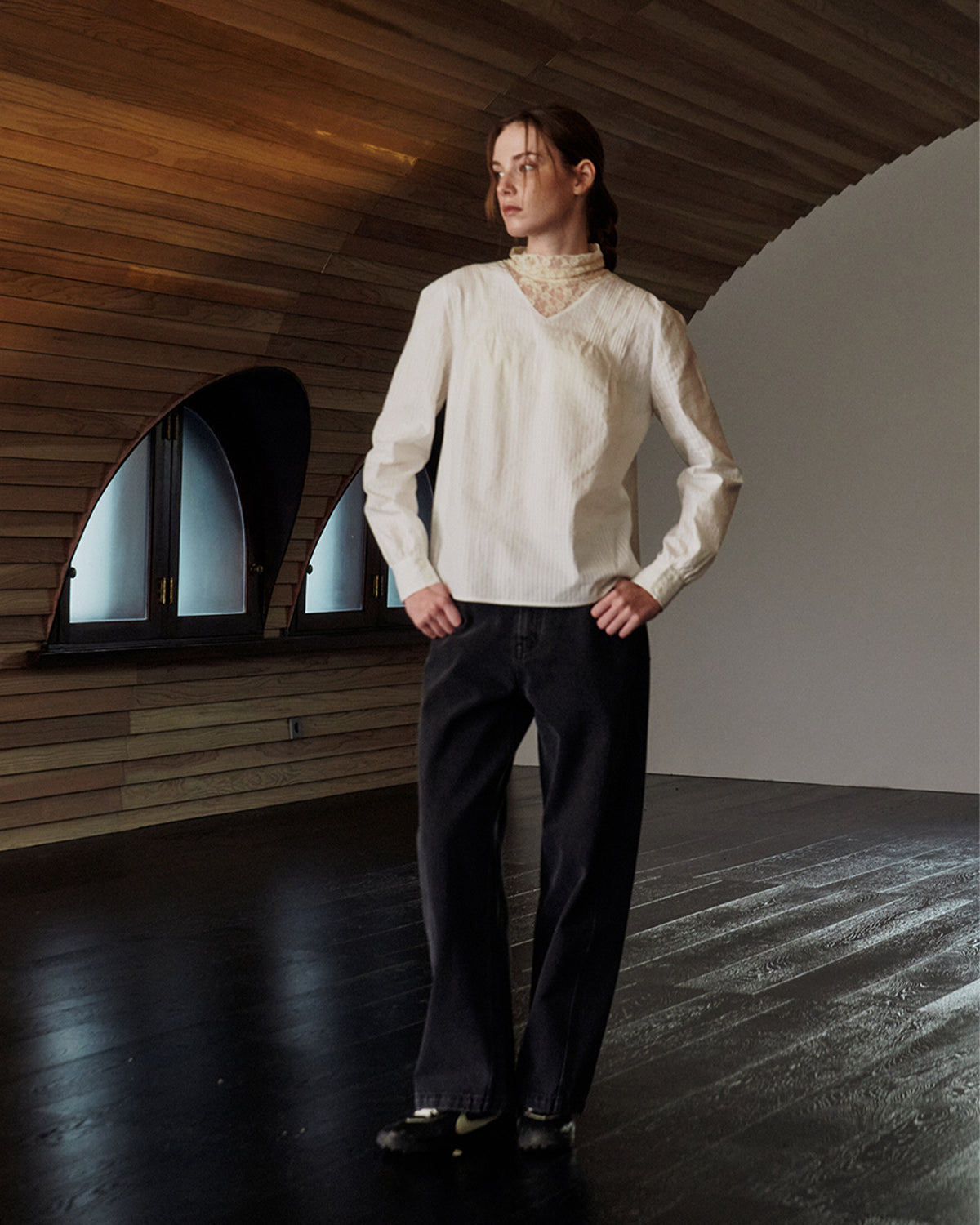 Serene Two-way Blouse - White