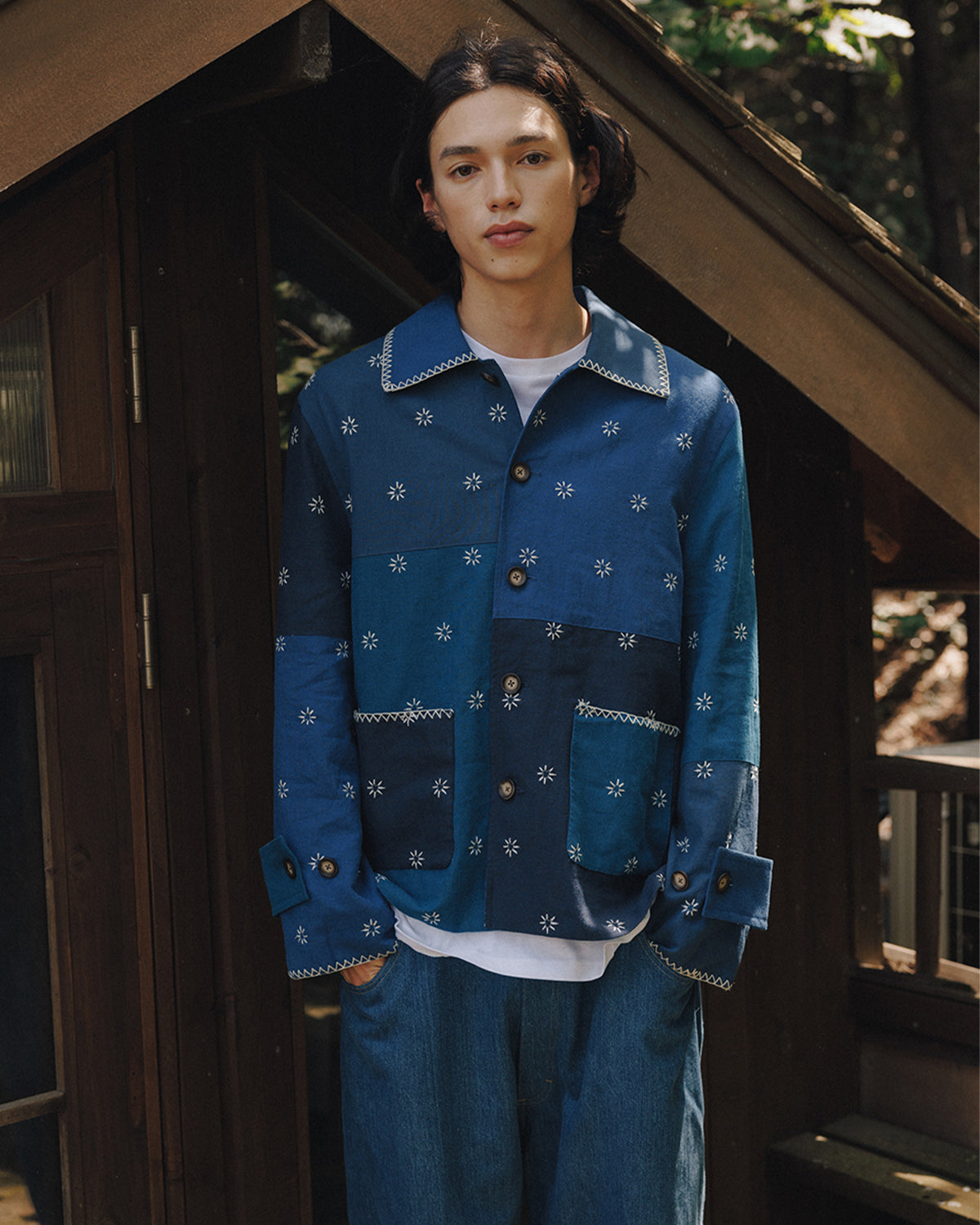 The KYOTO Patchwork Jacket - Blue