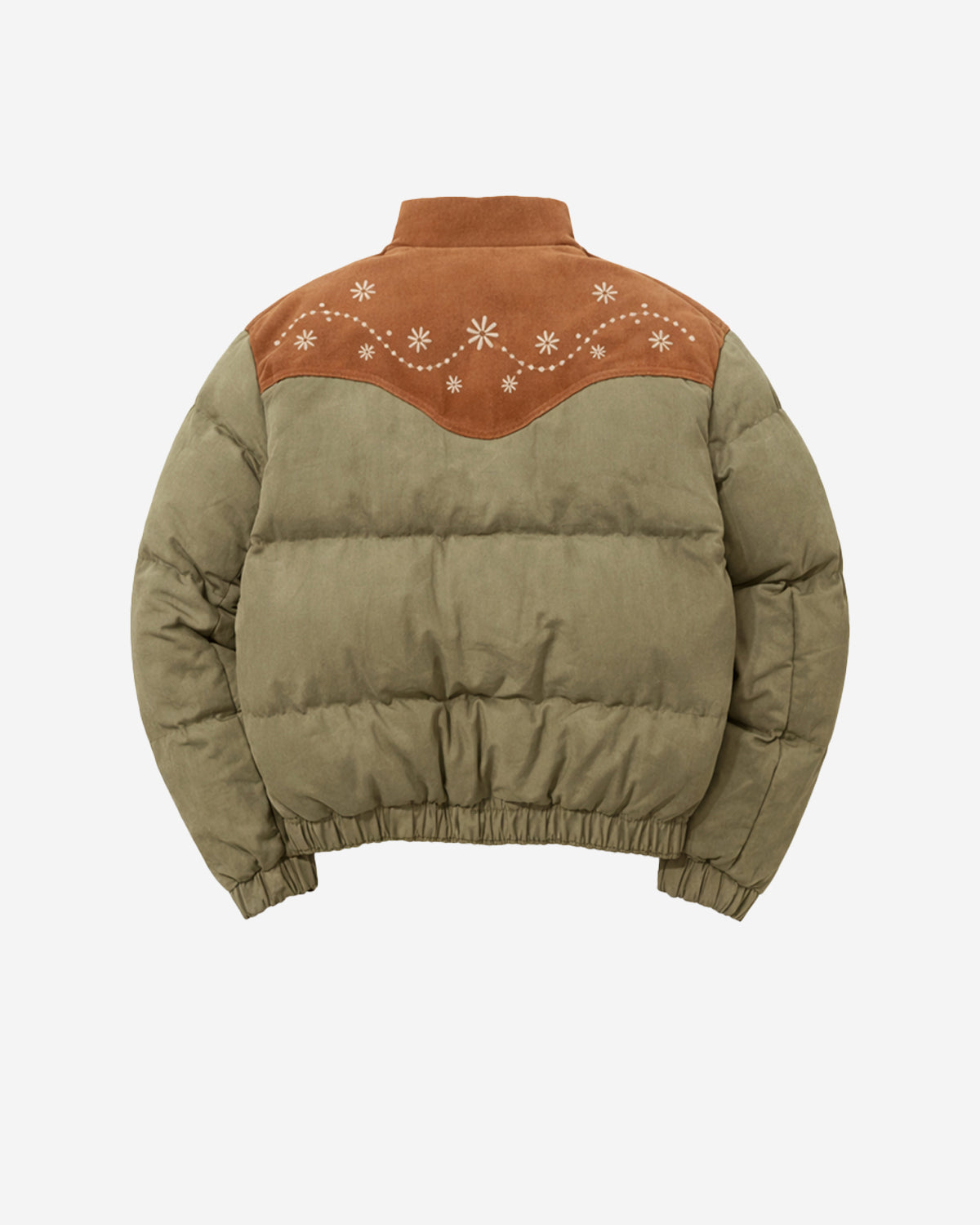 Western Puffer Jacket - Beige
