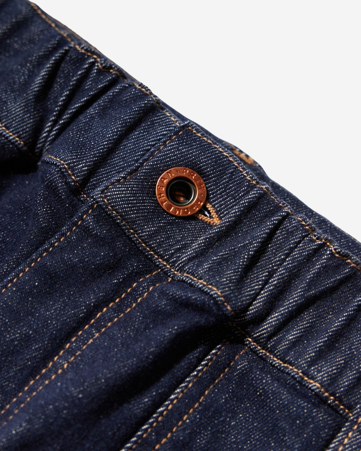 Onion - Elasticated Buckle Back Denim Pants - Dark Navy