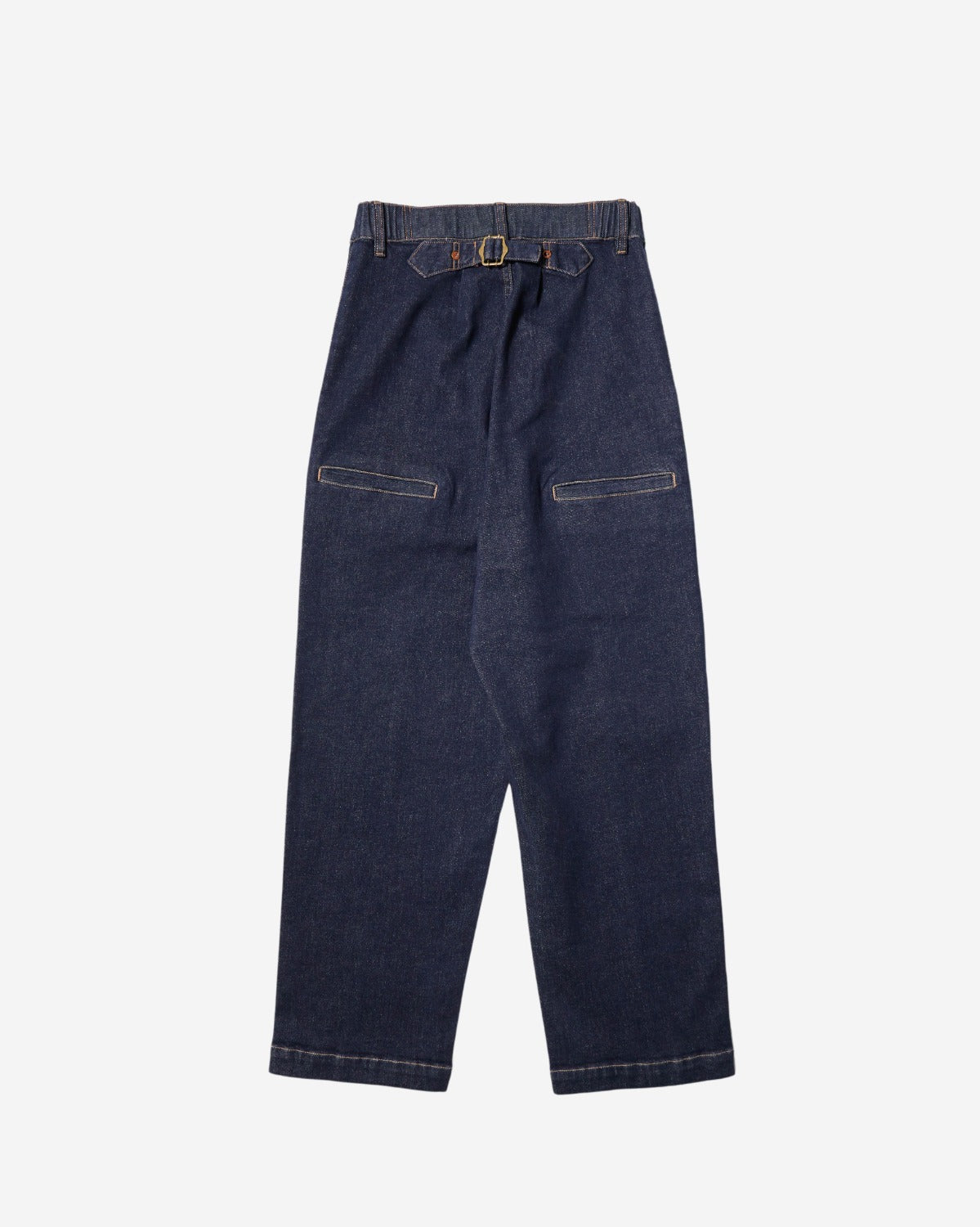 Onion - Elasticated Buckle Back Denim Pants - Dark Navy