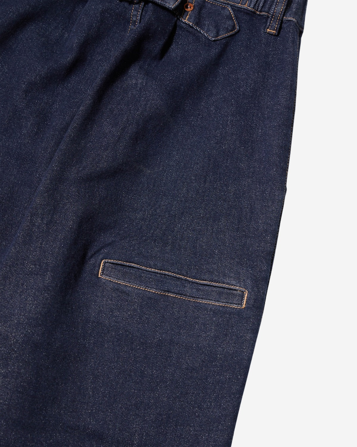 Onion - Elasticated Buckle Back Denim Pants - Dark Navy