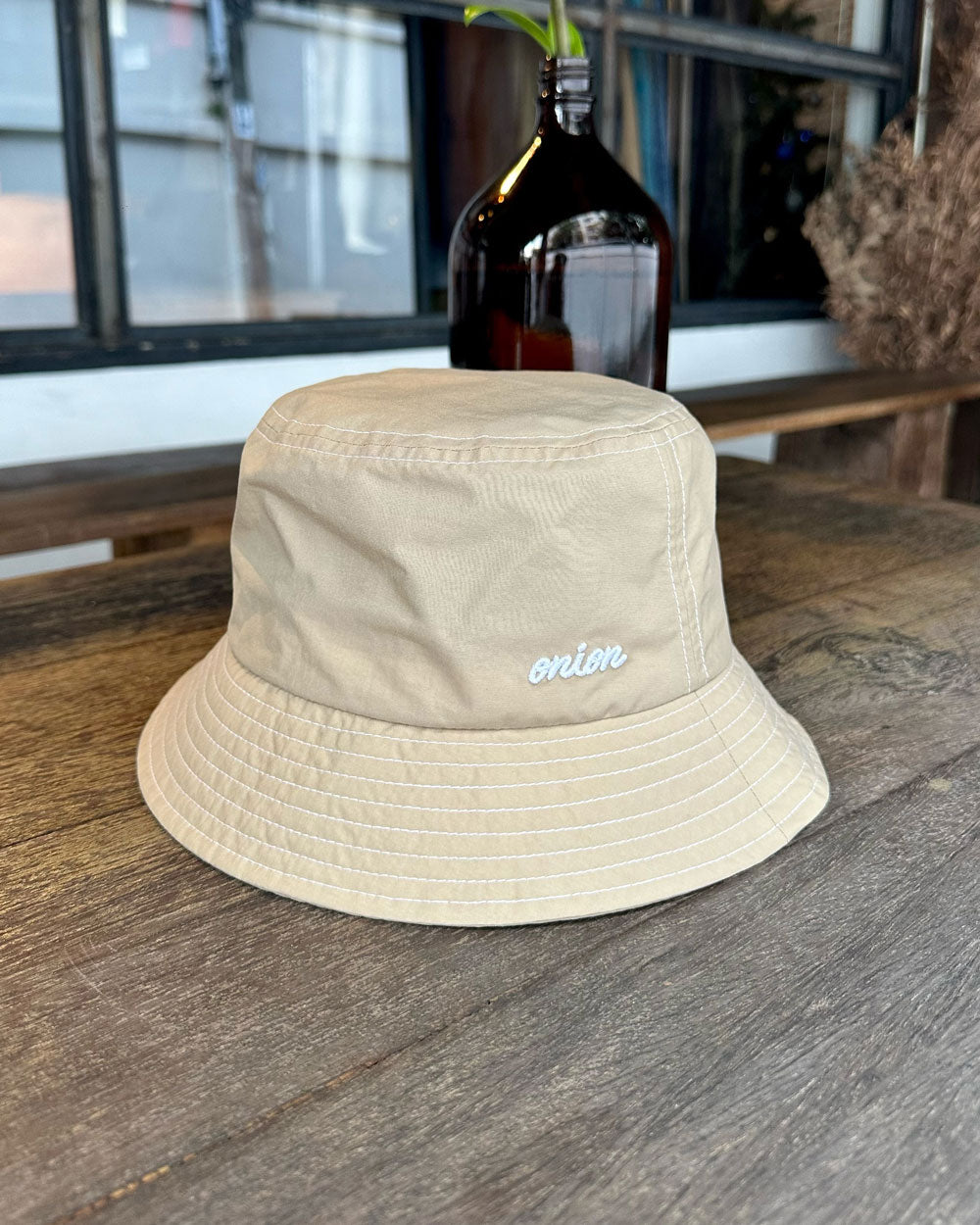 Nylon Bucket Hat - Cream