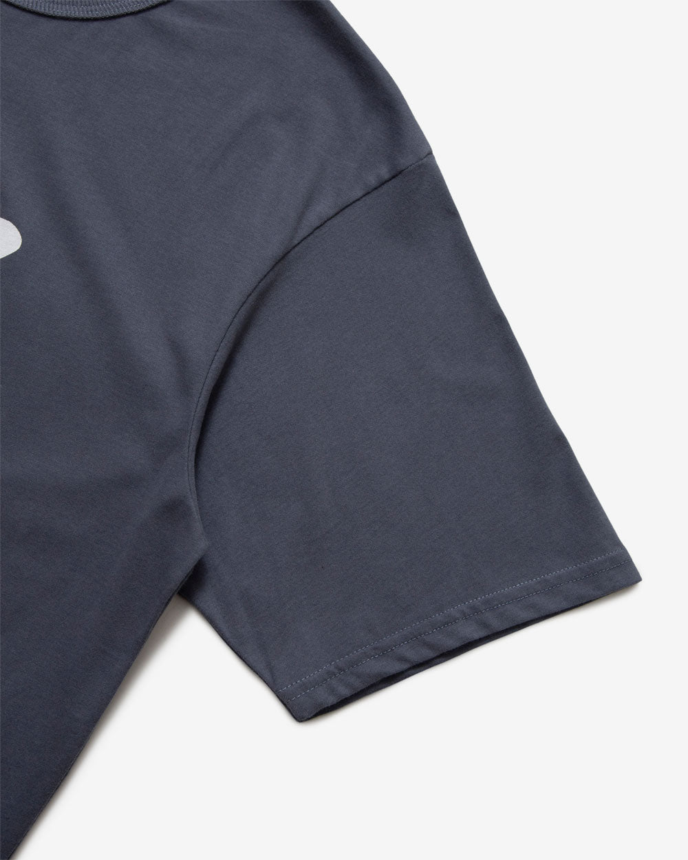 Curved Logo Boxy - Lightweight Supersoft T-Shirt -Concrete