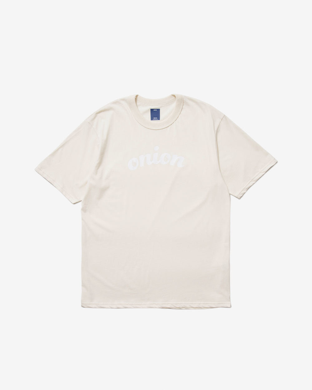 Curved Logo Boxy - Lightweight Supersoft T-Shirt - Ecru