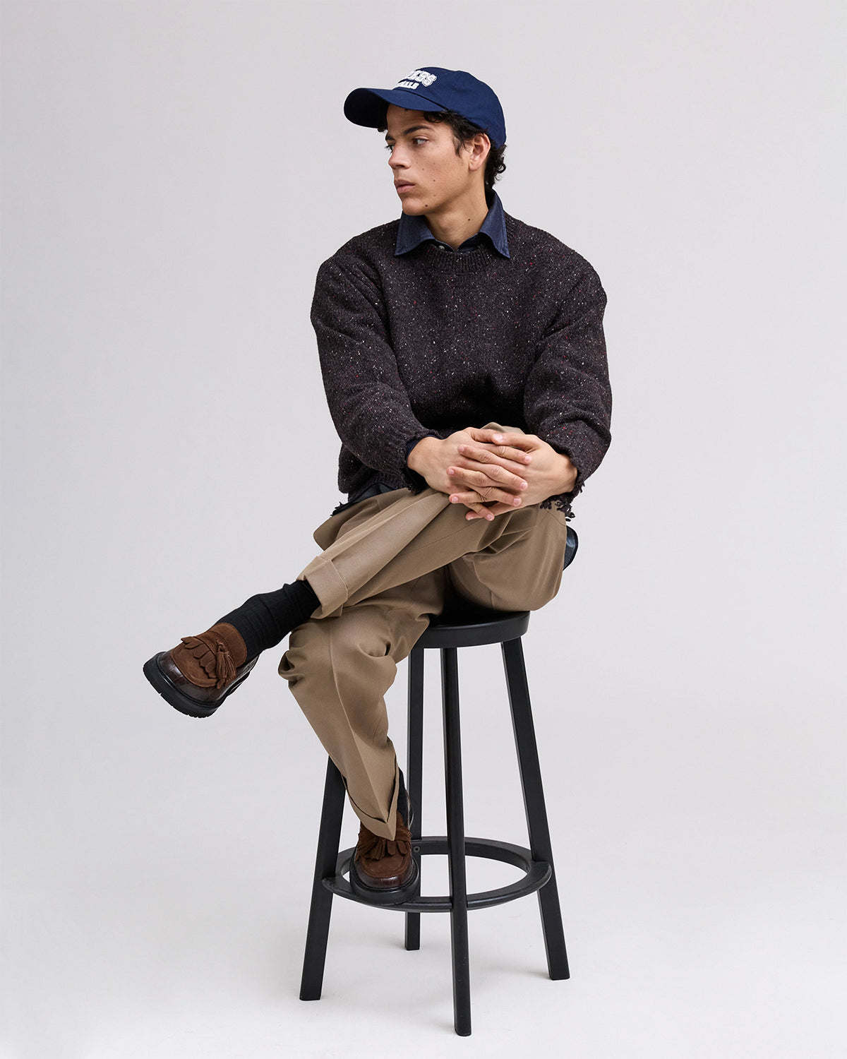 College Logo Cap - Navy