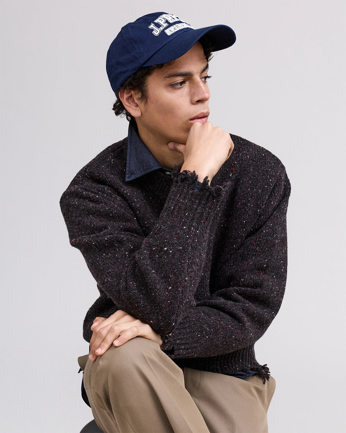 College Logo Cap - Navy