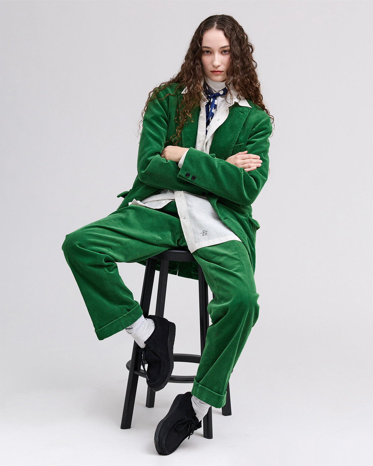 Spindle Piped Stem - Green