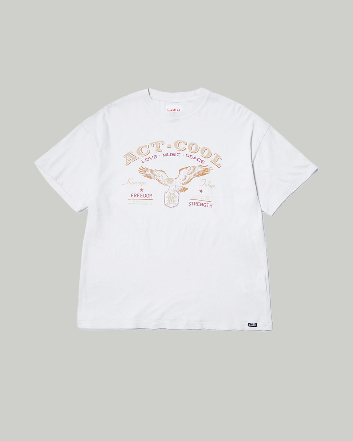 ACT-COOL Eagle - Distressed T-Shirt - White