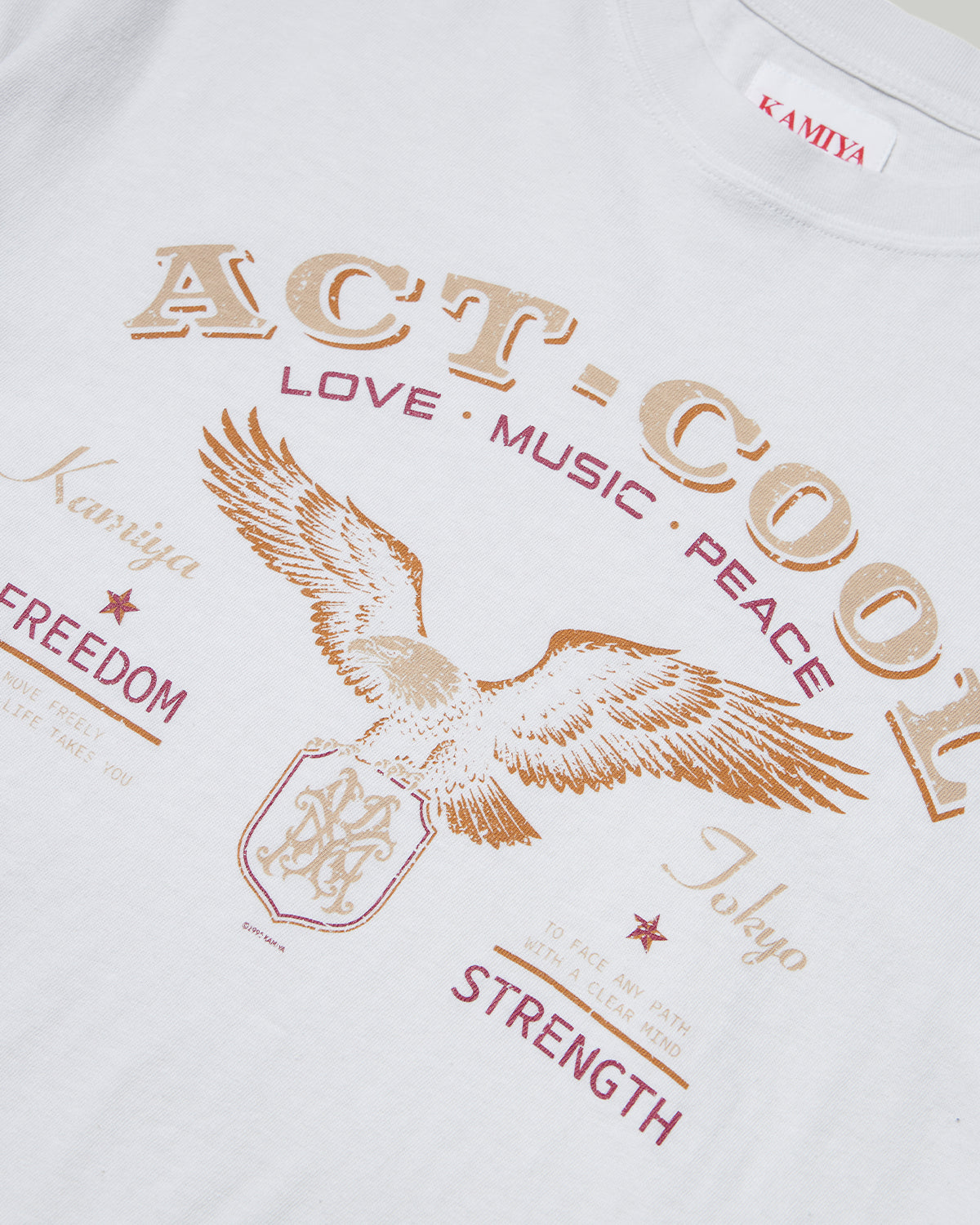 ACT-COOL Eagle - Distressed T-Shirt - White